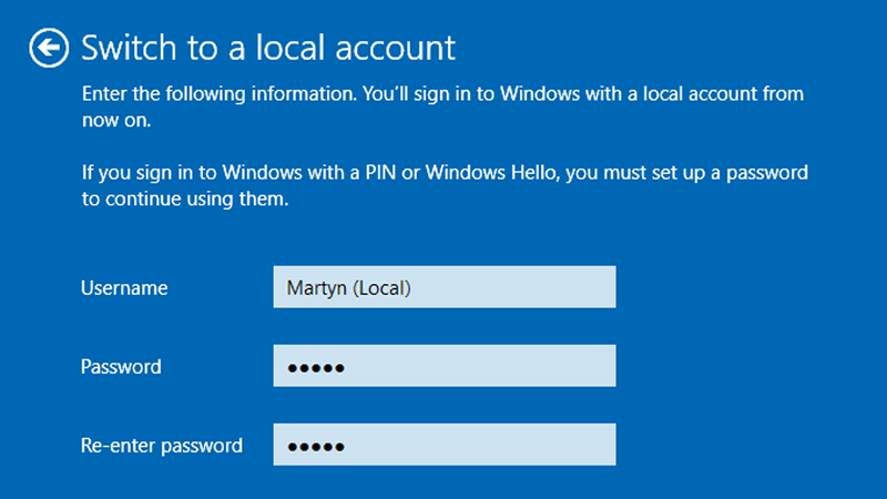How to bypass the Microsoft Account requirement during Windows